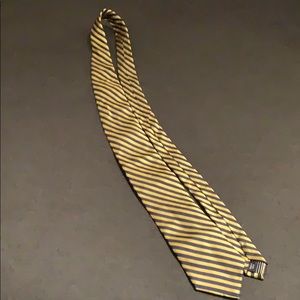 Nautica Gold & Navy Stripe Neck Tie